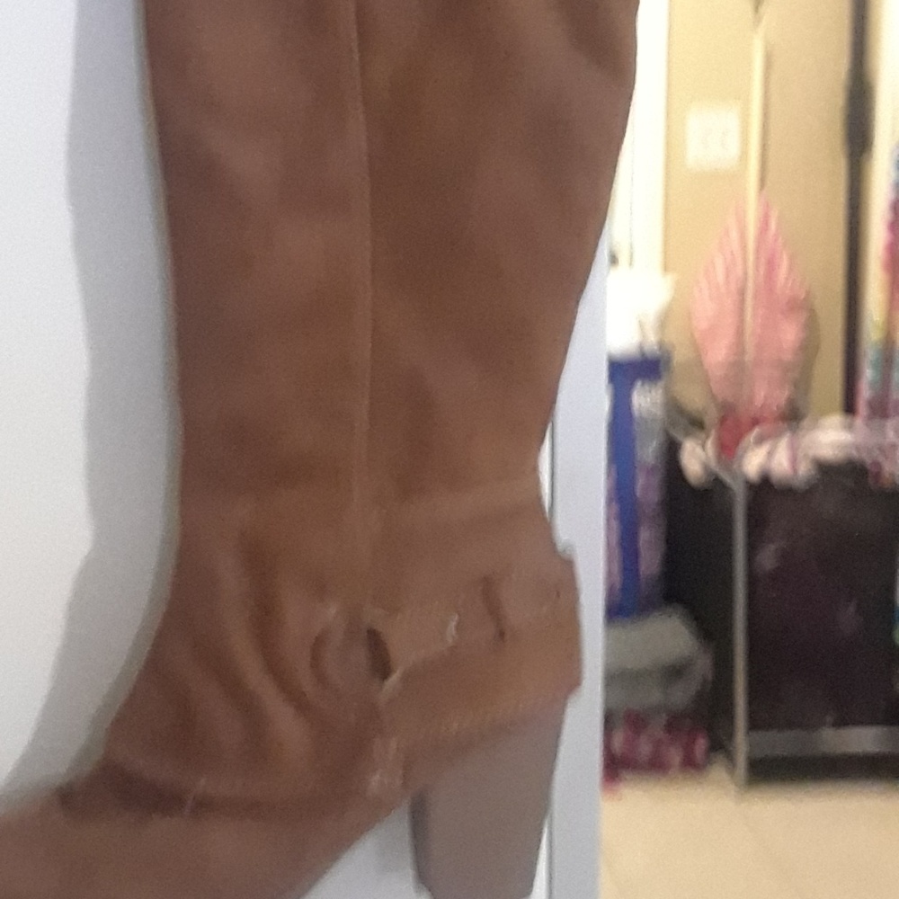 Tall camel color boots